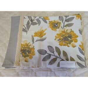 Threshold Floral Cotton Placemats Set of 8 Cream Yellow Gray NWT